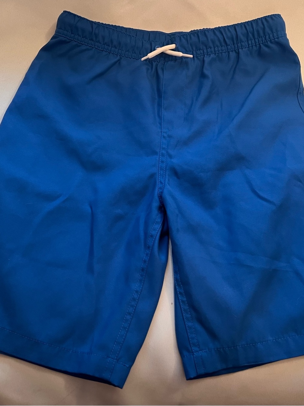 Lands' End Boys Royal Blue Swim Trunks Size L (14-16) Mesh Lined Drawstring